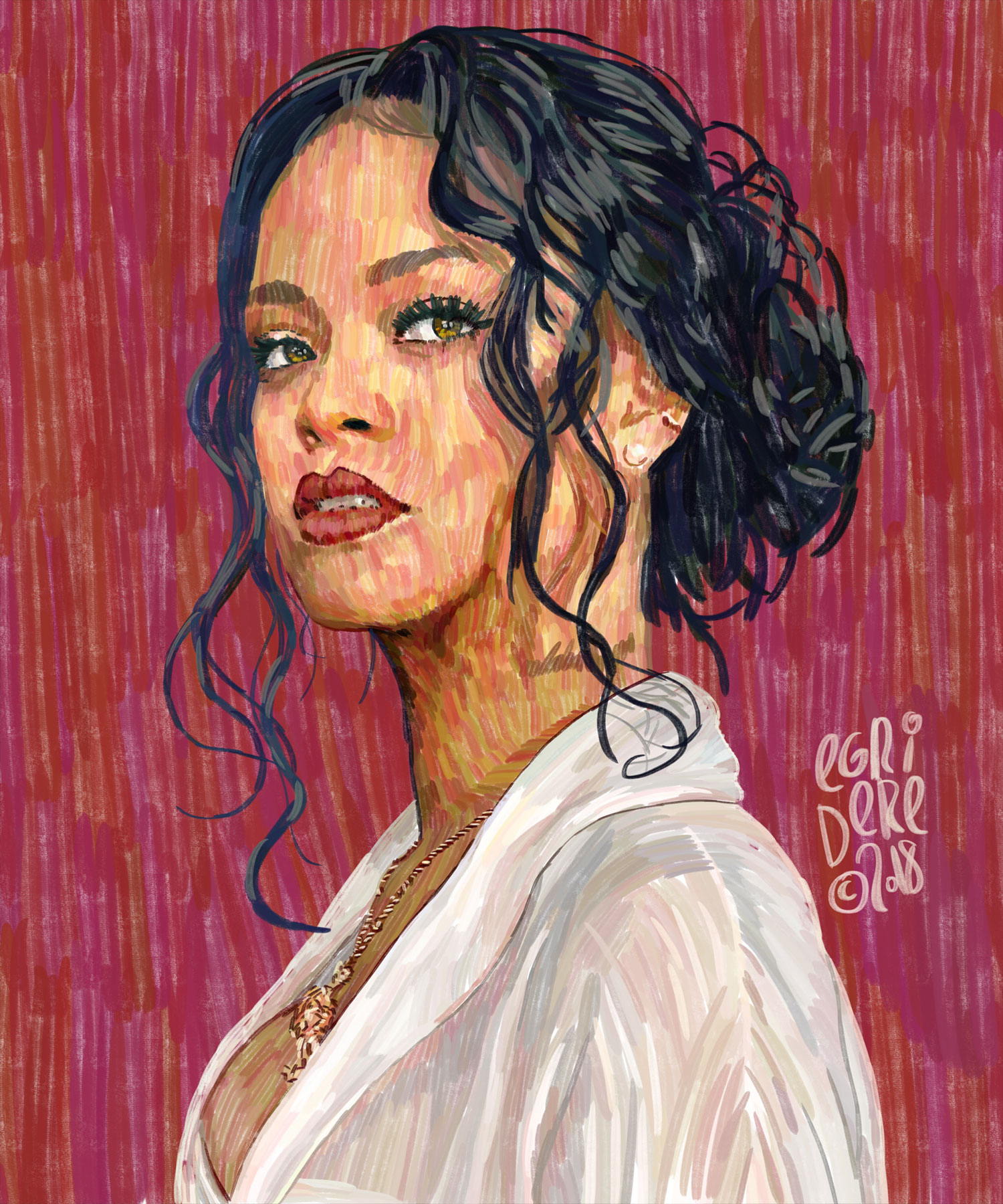 Cololine Portraits from Can Egridere rihanna