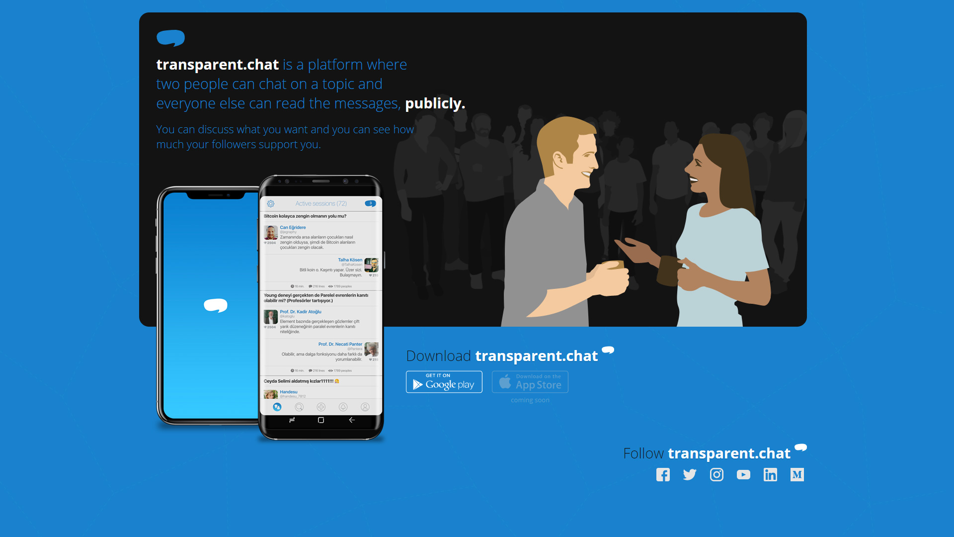 Transparent chat Web UI Design