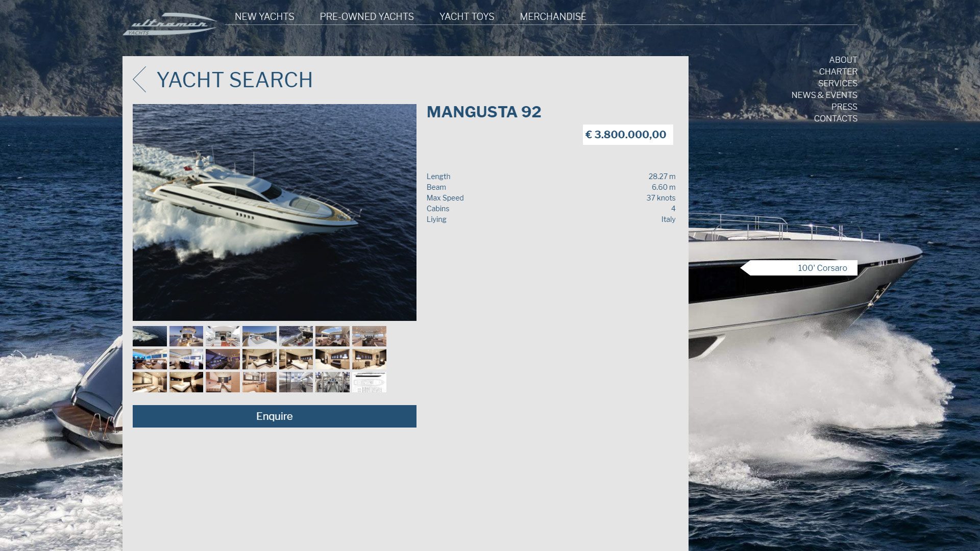 Ultramar Yacht Web Design